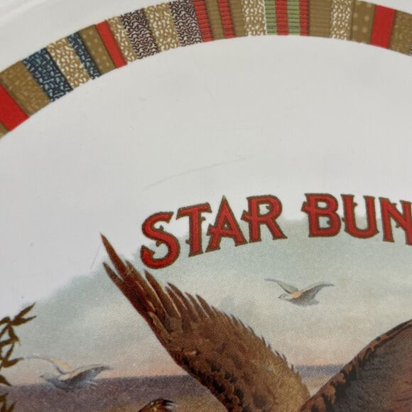 Pottery‎ Barn Appetizer Plates Simion Batt Fireside Club Salad EUC Cigar Theme - Picture 7 of 9